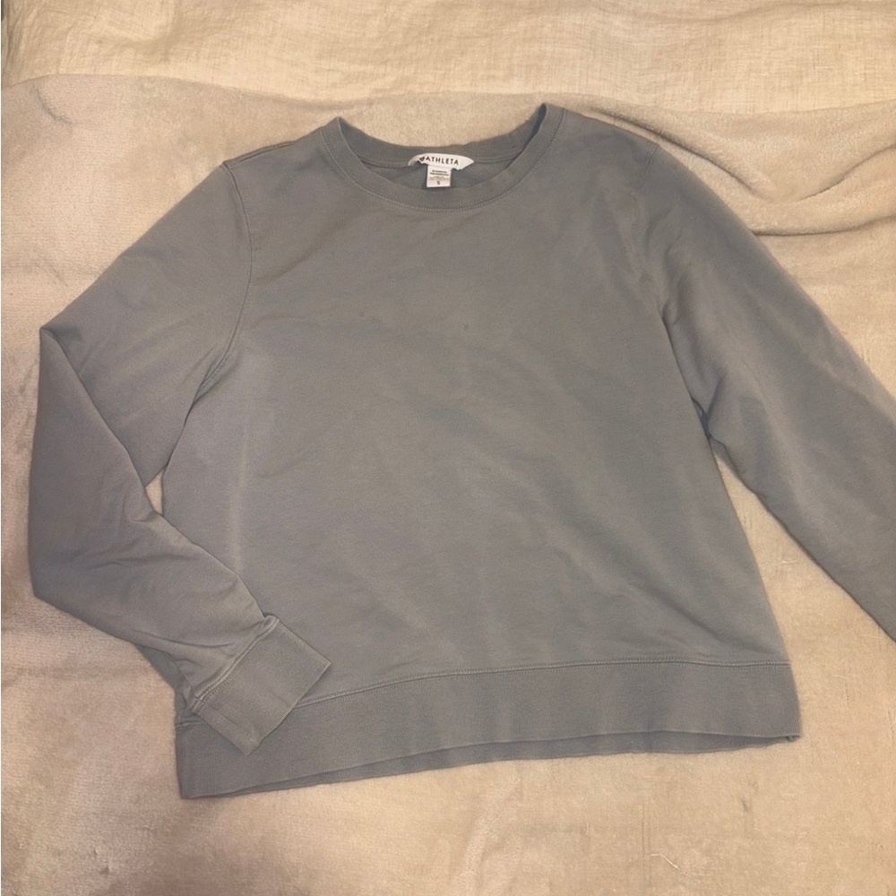Athleta Women's Slate Gray Crew Neck Sweatshirt